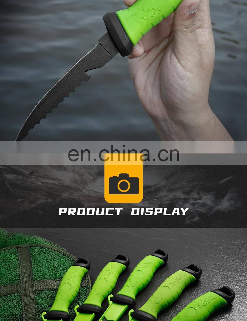 High Quality Outdoor Sports Equipment Knives For Fishing Willet Knife Fishing TPR&ABS Handle Black