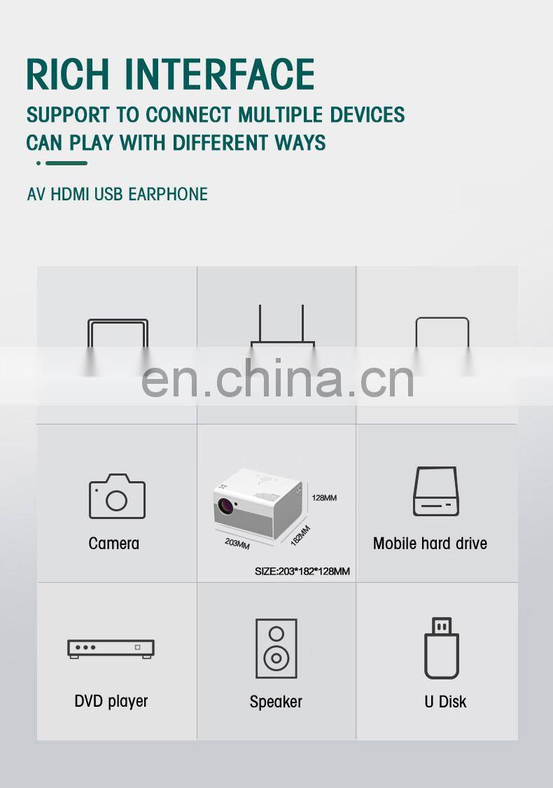 UNIC T10 Mini Portable Projector 3500lms 1280*720 Full HD LED Home Cinema Miracast/Airplay Projector1080p