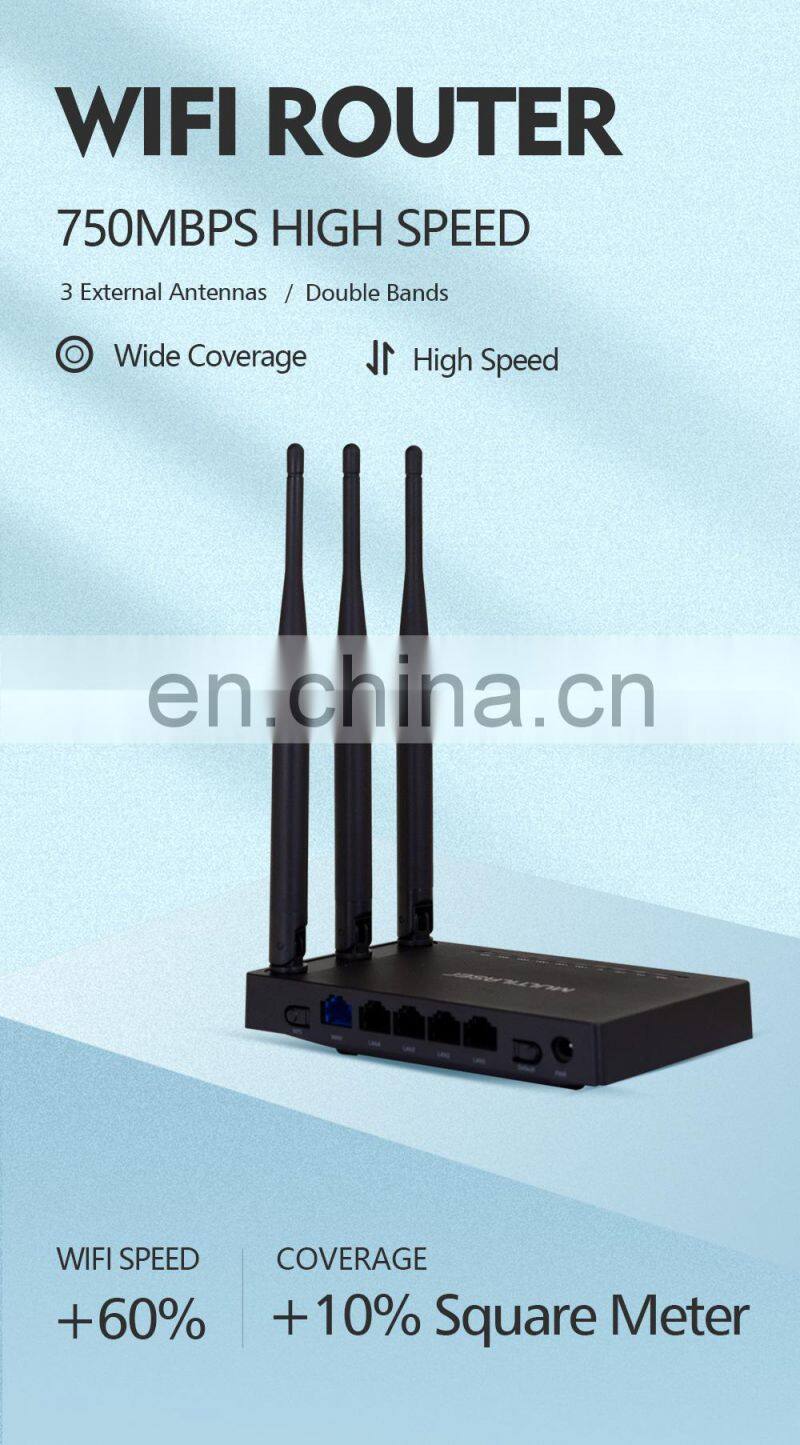 ALLINGE SDS1583 4G Industrial CPE Wireless Wifi Router Home Indoor Modem Long Range 3pcs External Antennas 1WAN/4LAN Port