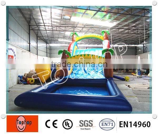 giant inflatable water slide with pool toys/games for kids