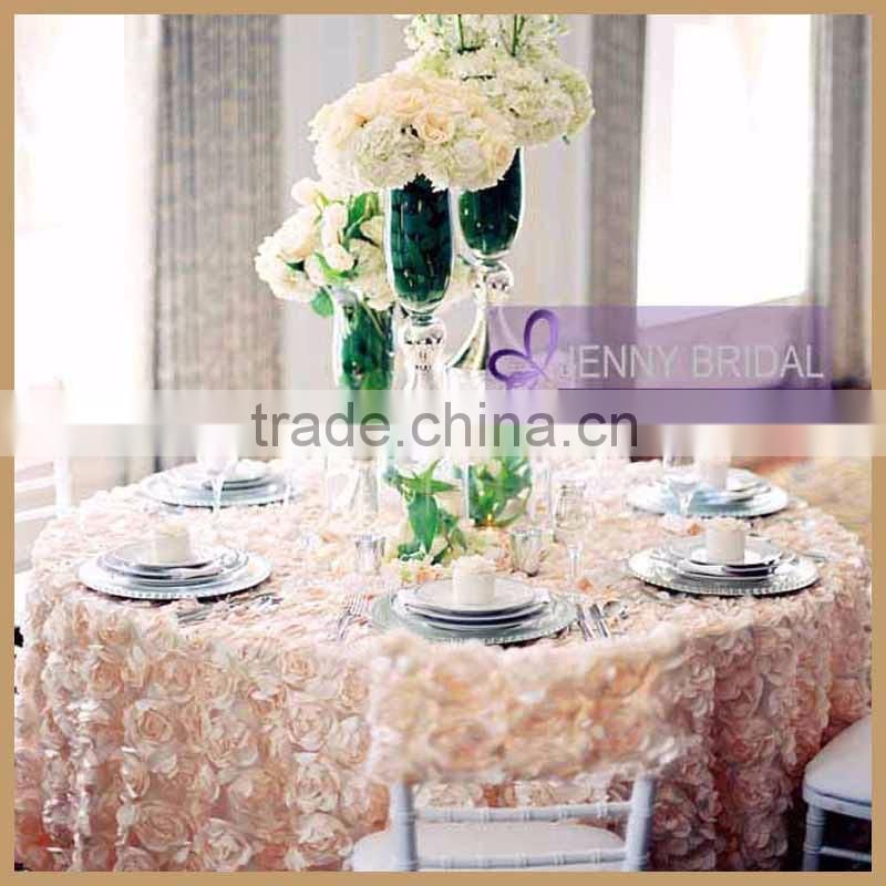 TC136A wholesale pink rosette table cloth factory able cloth for weeding