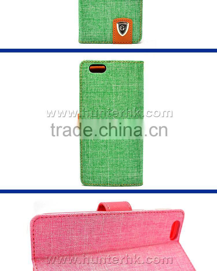 Best Quality Fabric Skin Book Case For iphone6S