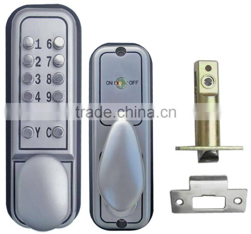 OSPON KEYLESS MECHANICAL DIGITAL LATCH PASSWORD DOOR LOCK STAIN NICKEL OS602