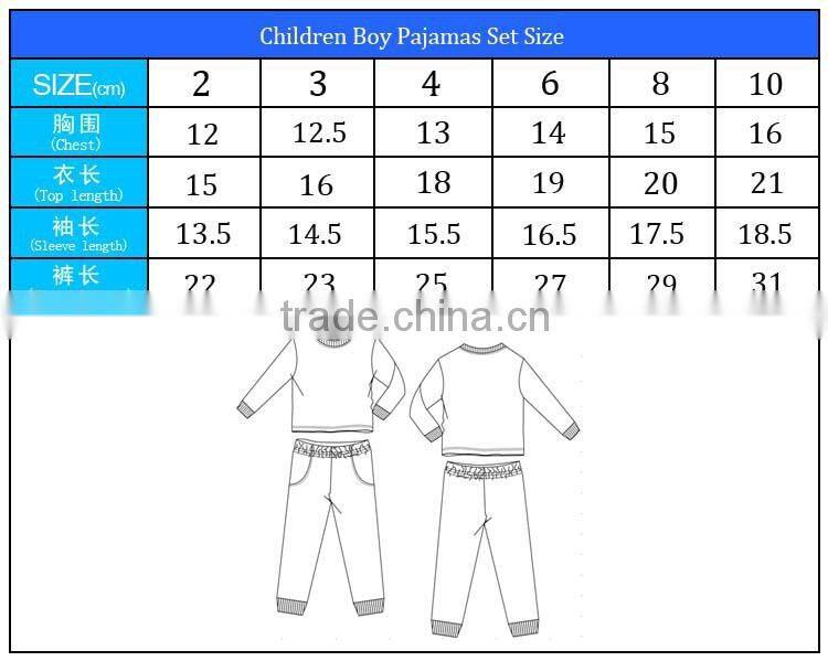 2015 Pajamas Cotton Product Type and In-Stock Items Supply Type 2-7Y Boy Kids Pajamas