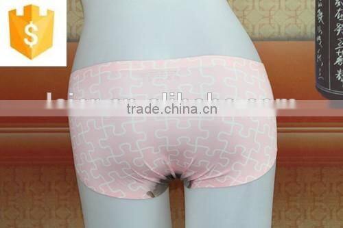 Cute cartoon Huba pattern laser cut panties, one piece sexy girl panty