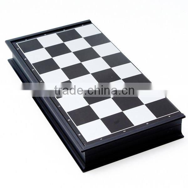 folding plastic chess board set