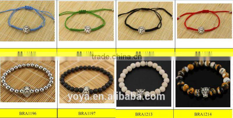 BRH1502 elastic bracelet, blue agate beaded blue druzy bracelet