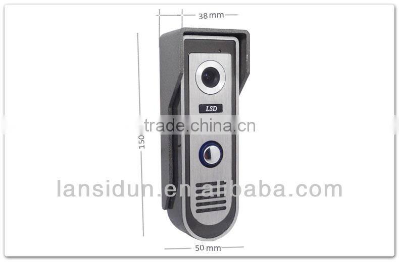 2016 hot sale in Asia 7 inch video interphone system audio door bell