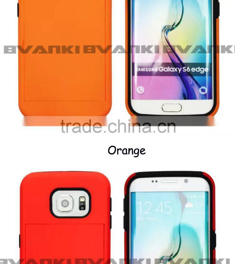 multifunction Card Holder Stand Phone Case for samsung galaxy s6 edge case 2015 High Quality smart flip cover case for Samsung
