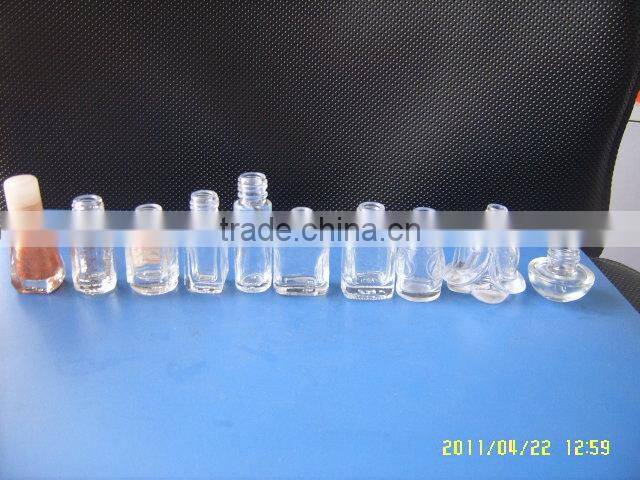 2ml mini clear nail polish glass bottle