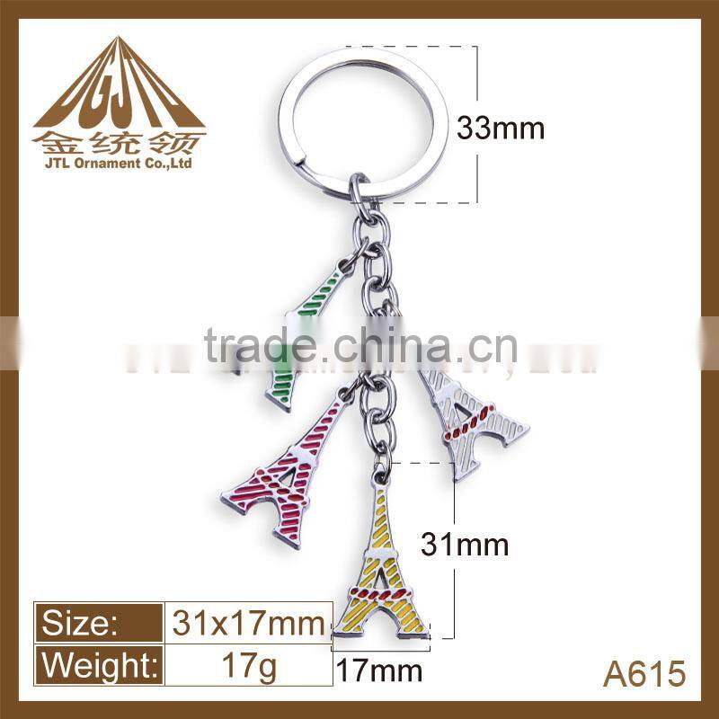 novelty design eiffel tower keychain gift
