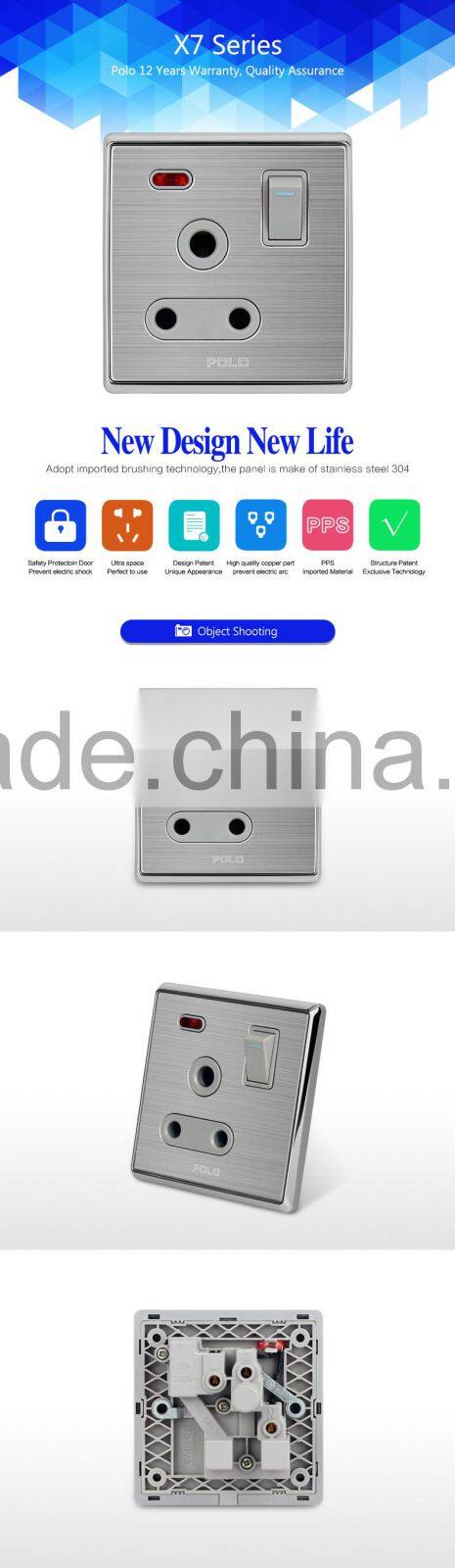 2015 wholesale universal multi plug sockets three pin plug socket multi plug wall socket