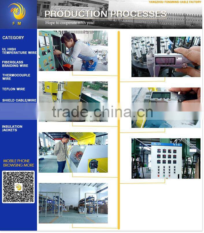 UL3074 fiberglass braid silicone rubber insulation tinned copper wire