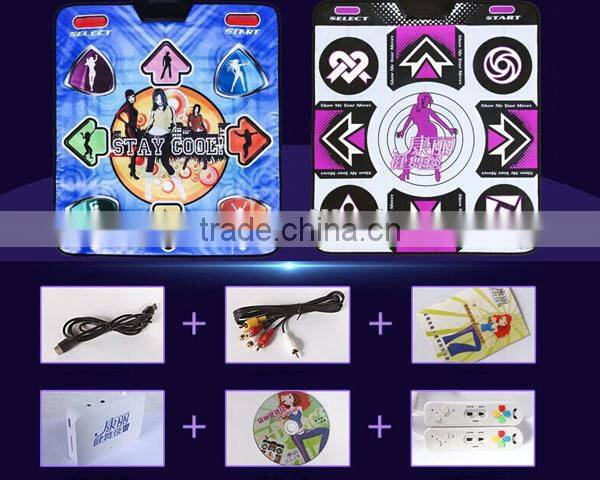 2015 New 32 Bit TV PC Dance Pad With 2 Wireless Gamepads