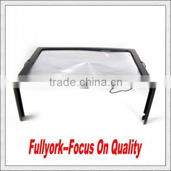 A4 Full Page Large Hands Free Magnifier Magnifying Glass Lens For Reading w/ Cord