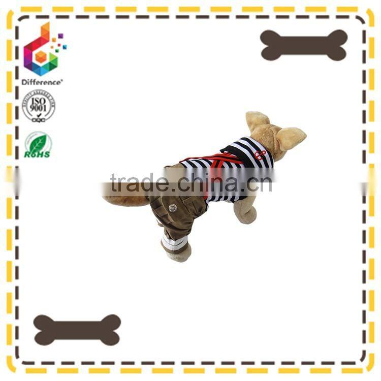 Pet coat pet cloth sailor stripe dress for boy dogs
