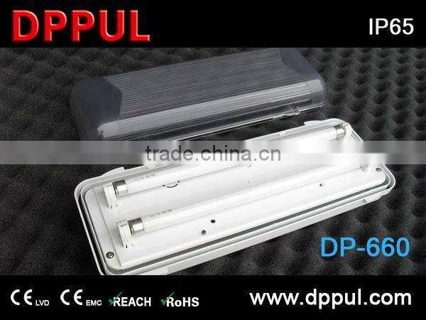 2016 Newest Rechargeable Emergency Bulkhead DP660 2x8w IP65 Bulkhead Fluorescent Tube