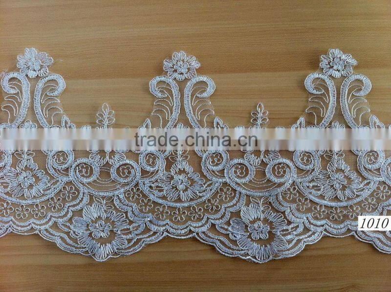 2015 whosale new design bridal cording lace trim