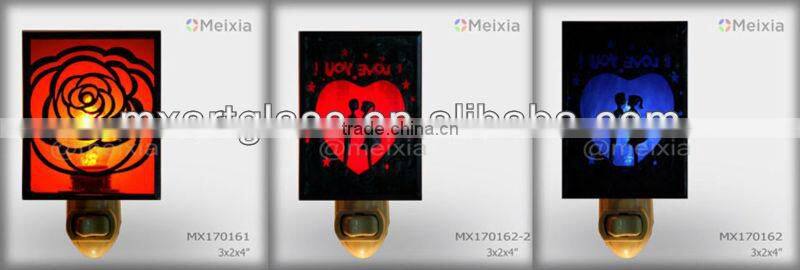 NTL201401 stained glass plug in fusing night light for home decoration