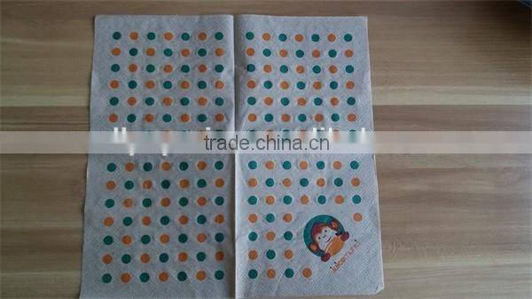 Natural Color Disposable Printed Lenchon Napkin/kraft brown napkin paper