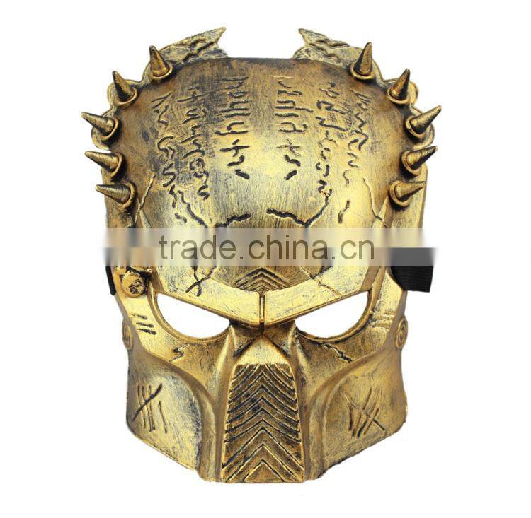 Golden Silver Plastic Movie Masquerade Predator Mask