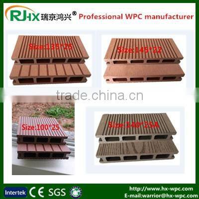 Durable composite decking solid with tongue and groove composite decking