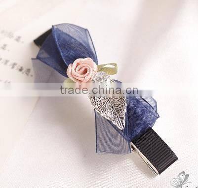 newest decorative hair bow flower hair clip bridal hair accessories