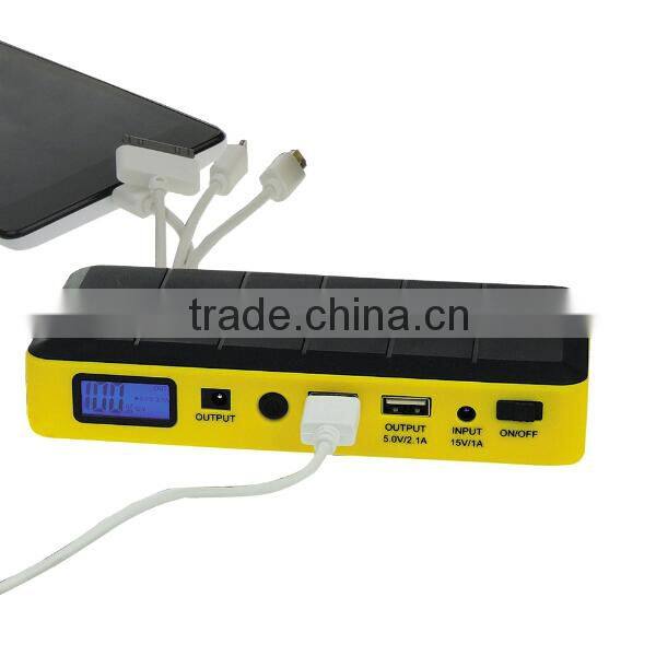 2015 on promotion CE FCC RoHS certification car jump start type super start jump starer portable lipo battery jump starter
