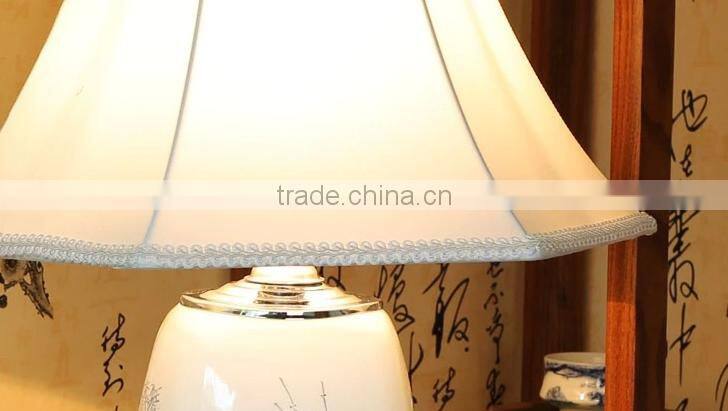 Hand made flower Chinese style vase table lamps for living room