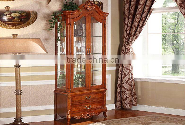 Hardwood wine and liquor cabinet rack with glass holders for living room furniture set Z-204