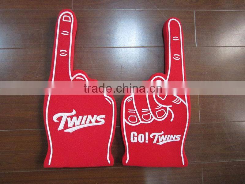 High quality good printing PU Sponge Soft Foam hand Cheering finger
