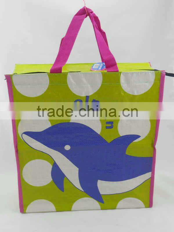 ZH1083W PP woven customized packaging bag with zipper