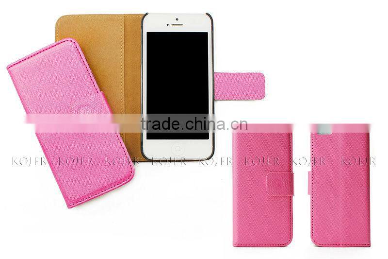 Book Style PU Leather Flip Case for iPhone 5