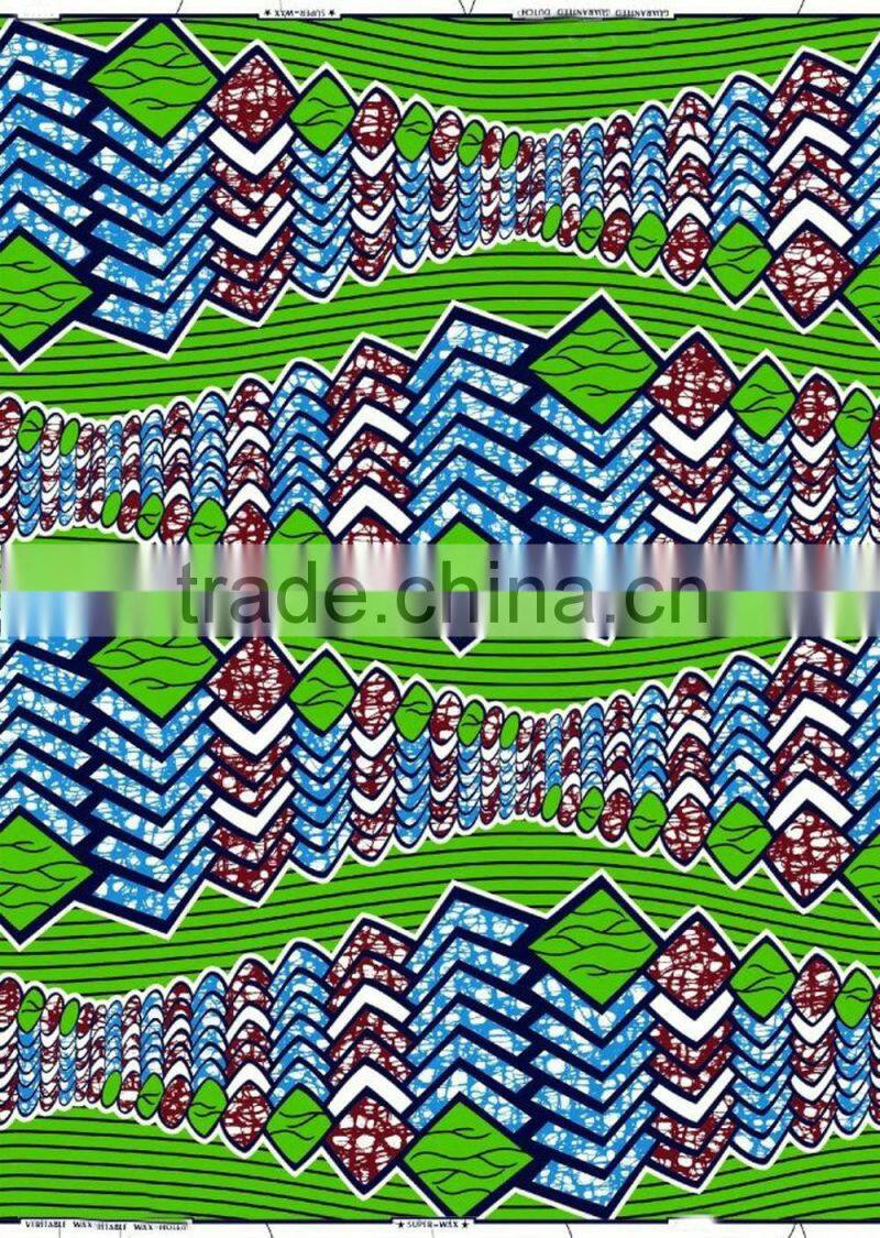 Best quality african super wax african super wax prints fabric real wax print for wuman dress