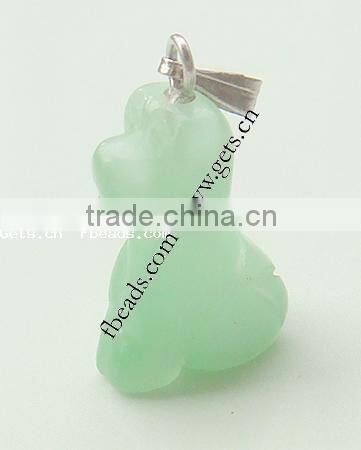 19x13x8mm Green Animal Cats Eye Pendants