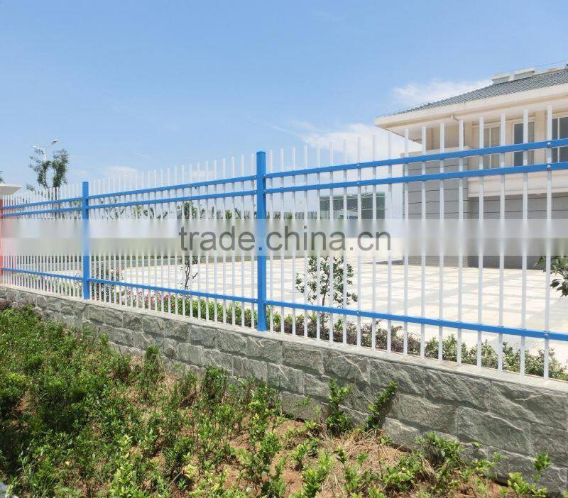 high quality zinc steel pipe metal fencing