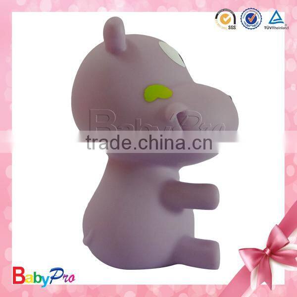 Wholesale Promotional Floating Baby Bath Toy Rubber Hippo Bath Toy