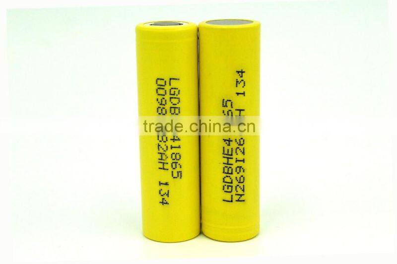 In stock! LG HE4 18650 2500mAh 35A 20A rechargeable battery VS LG HE2 18650 2500mAh 20A rechargeable battery use for E-Cig