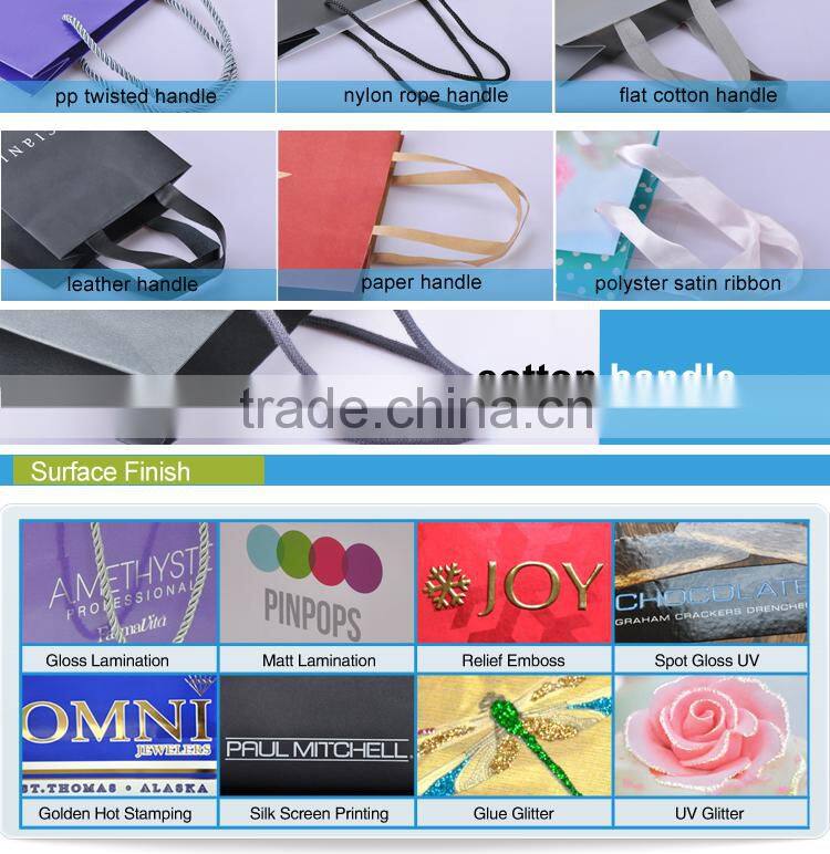 Customized Craft paper bag with your logo printed with handle in packagings