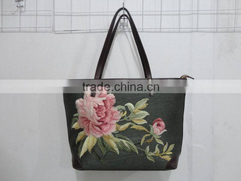 gone with the wind , rose embroidery lady fashion bag