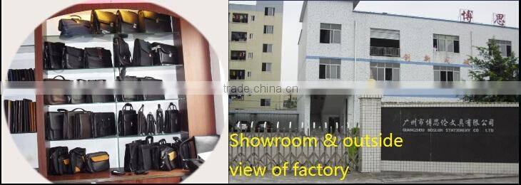 Zipper multifunction pu leather caculator business manager portfolio folder