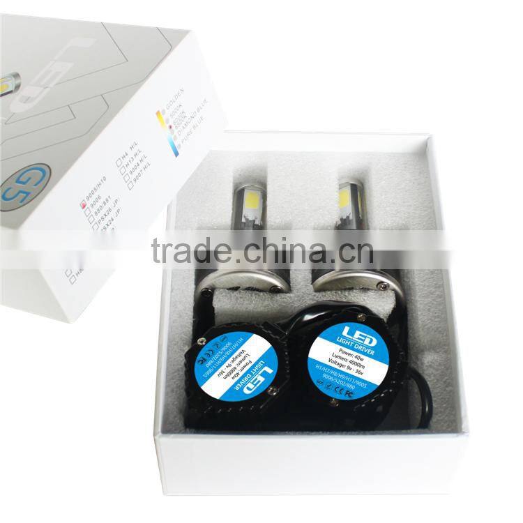 4 side LEDs 40W each bulb h4 h7 h9 h11 led headlight replace halogen bulb