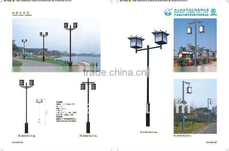 Different style led garden light in villa area