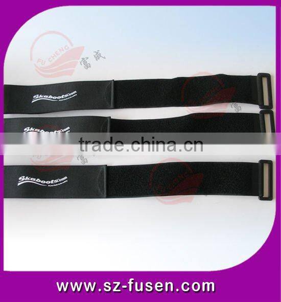 Promotional cool black Promotional cool black magic tape wrist strap with printed logo