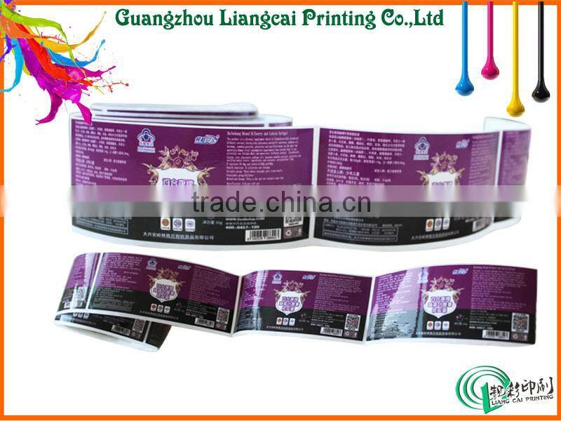 Fancy adhesive sticker,adhesive label sticker for food