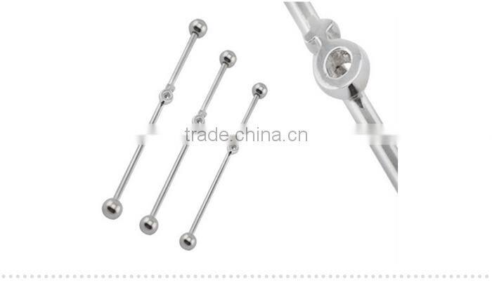 Fake industrial barbell piercing jewelry