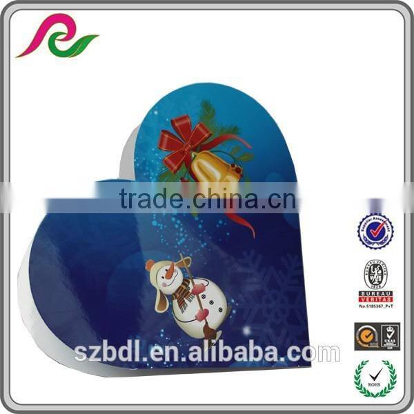 heart shape christmas card with music gift, christmas gift musical card