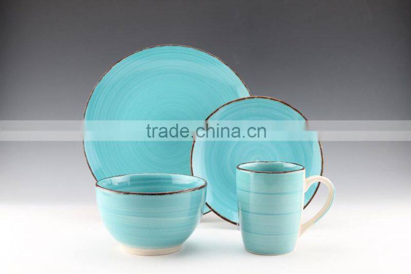 20pc stoneware dishwasher safe summer design hand painted dinnerset AB grade/2016 new design/ceramic mug