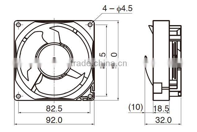 92mm Explosion Proof Exhaust Fan / 3.7 INCH 12V DC 3 Blade PWM / PC Ventilation Fans