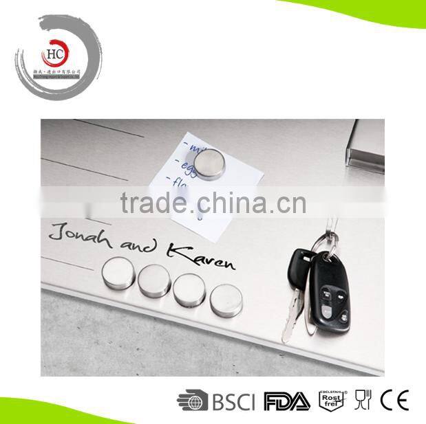 2015 New Products Stainless Steel Message Board Metal Memo Board